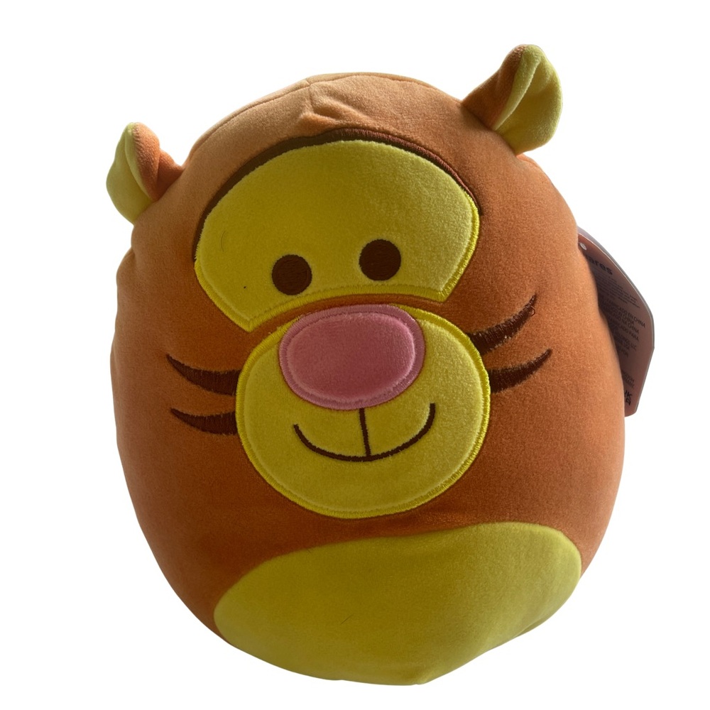 Squishmallows Orange and Yellow Tiger Plush with Pink Nose